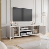 Fluted TV Stand for 80 Inch, Modern Entertainment Center with Storage, Wooden Media Console Cabinet with Fluted Door and Gold Handle for Home - 4 of 4