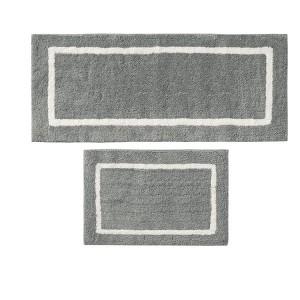 AZL1 Life Concept Bath Rug and Mat with Reversible Dual Pattern Design High Pile Tufted Microfiber for Bathroom Use, Grey, 4.2"*21.26"*16.14" - 1 of 4