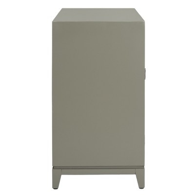 Nigel Dark Grey Brass 2-Door 1-Drawer Accent Cabinet