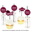 Big Dot of Happiness Maroon 2026 Graduation Paper Straw Decor - Party Striped Decorative Straws - Set of 24 - 4 of 4