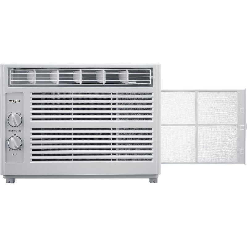 Whirlpool 5000 BTU 115V Window-Mounted Air Conditioner with Mechanical Controls WHAW050BW, 3 of 7