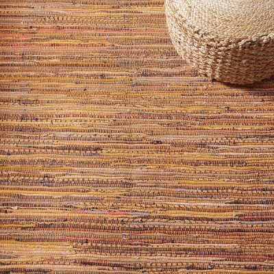Handmade Gray and Stripe Flat Woven Wool Cotton Rug, 27" x 5"