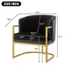 Accent Chair Upholstered Armchair Cozy Reading Chair with Gold Metal Frame - ModernLuxe - 3 of 4