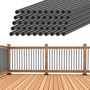 26 in. H x 3/4 in. W Hollow Round Aluminum Deck Balusters for Railing Fencing with Conectors, Stair Railing Kit - 1 of 4