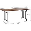 Dining Table, Rectangular Wooden Kitchen Table for 6 70.87”, Vintage Design, for Dining Room, Home Office, Living Room, Easy Assembly - 2 of 4