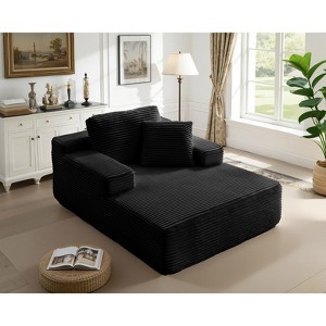 MYINDA Oversized Boneless Sofa Bed with Deep Seat, Corduroy Chaise Lounge Chair for Living Room/Apartment - 1 of 4