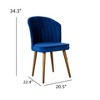 FONTOI Dining Chairs, Mid-Century Modern Dining Chairs Set of 2 with Tapered Legs for Kitchen Living Room, Blue, 20.5"*34.3"*22.4" - 2 of 4