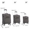 AENKYO 3-Piece Softshell Luggage Set, Fabric Suitcases with Spinner Wheels & Password Lock - Lightweight Travel Luggage Set, Purple - 2 of 4