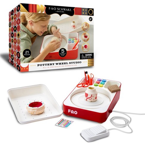Make It Real: Mini Pottery Studio - 26 pcs DIY Pottery Kit, Mess Free Air  Dry Clay, 10 Projects, Tweens, Girls & Kids Ages 8+