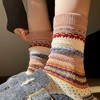 Anna-Kaci Women's 3-Pack Retro Cotton Crew Socks Soft Breathable Mid Calf Warm Everyday Wear - 2 of 4