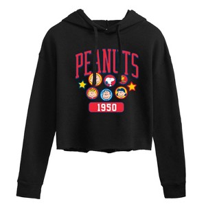 Women's - Peanuts - Peanuts Crew Athletic Cropped Graphic Hoodie - 1 of 4