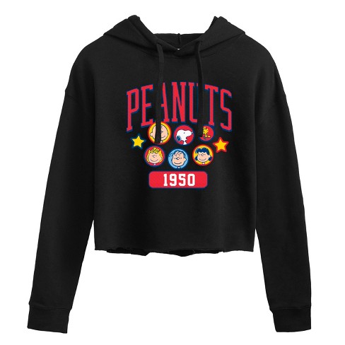 Women's - Peanuts -  Cropped Graphic Hoodie - image 1 of 4