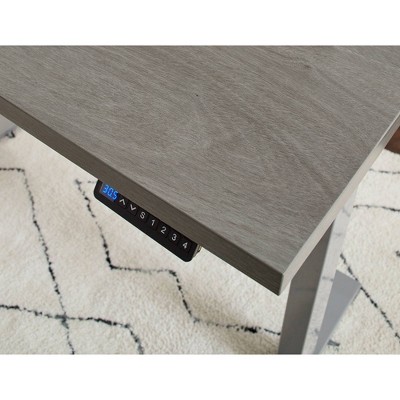 Viviana Contemporary Electric Lift Sit-Stand Desk in Gray and Silver