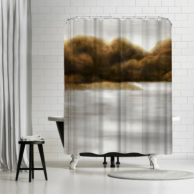 Americanflat Red Landscape Iii by Pi Creative Art Shower Curtain