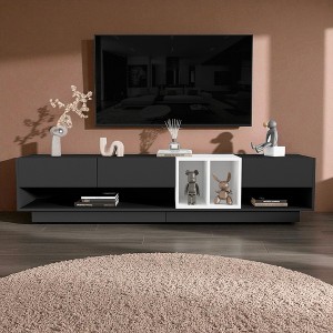 Sleek Modern TV Stand with Storage, Two-Tone Media Console for TVs Up to 80'', Functional Entertainment Cabinet with Drawers - 1 of 4