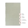 Babyletto Muslin Mini Crib Sheet, GOTS Certified Organic Cotton - Moss Stripe - 3 of 4