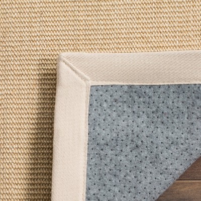 Natural Sisal Maize Wheat 3' x 5' Area Rug with Non-Slip Backing