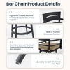 UNISOAR Modern 5PC Outdoor Patio Bar Set,Rounded Square Sintered Stone Table & 4 Swivel Bar Chairs,Non-Rust Aluminum Frame, Marble-Inspired Top - 2 of 4