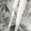 9"H & 7.5"H Sullivans Christmas Frosted Icicle Ornament Set of 2  White-Clear - 2 of 2