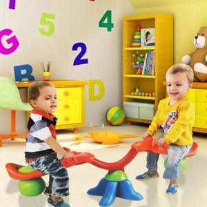 Costway Kids Seesaw 360 Degree Spinning Teeter Totter Bouncer Activity Sporting Play - 1 of 4