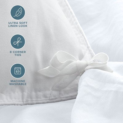 White Full Size Ultra-Soft Microfiber Duvet Cover Set