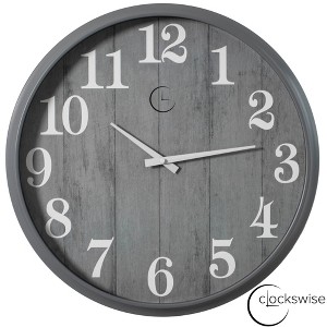 Clockswise Large Outdoor Wall Clock Thermometer Combo, Waterproof Hygrometer Silent Battery Operated Clocks Timepiece Garden Weather Master Station - 1 of 4