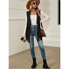 Women's Long Boho Fringe Vest Sleeveless Notch Lapel Duster Cardigan Open Front Layering Piece S to 2XL - 3 of 4