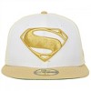 Adult Superman Logo White Gold New Era 59Fifty Fitted Hat - 2 of 4