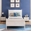 CAVINAS Twin Size Sleigh Bed Modern Wooden Bed Frame with Wood Slats, Headboard and Footboard for Bedroom - 2 of 4