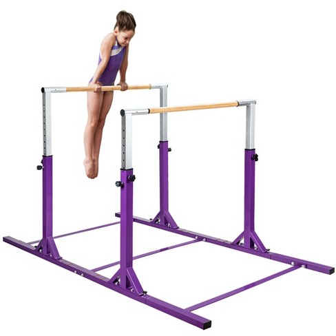 Adjustable horizontal gymnastics barre