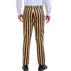 INSPIRE CHIC Men's Business Straight Leg Contrasting Colors Striped Trousers - 3 of 4