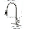 Chery Life Black Single Level Stainless Steel Kitchen Sink Faucets with Pull Down Sprayer - 2 of 4