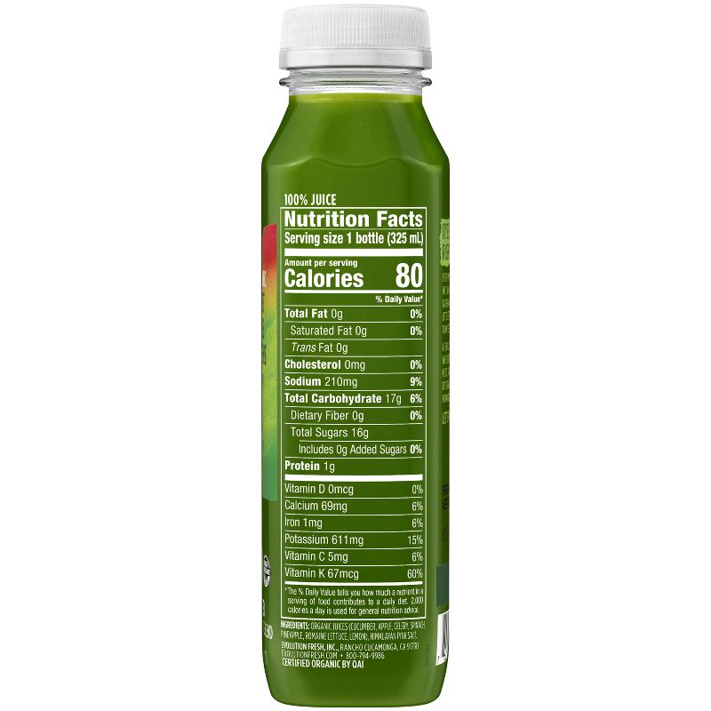 Evolution Fresh Organic Sweet Apple Greens Cold-Pressed Juice - 11 fl oz, 3 of 7