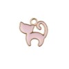 John Bead Sweet & Petite Small Simple Cute Charms Craft Embellishments Kitty Cat 13x13mm Pink 10 Pieces - 2 of 4