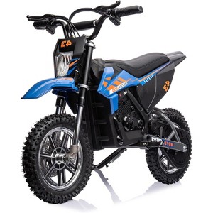 36V Teens Electric Dirt Bike, 15.5MPH Off-Road Motorcycle w/350W Brushless Motor, Disc Brake, LED Light, Leather Seat - 1 of 4