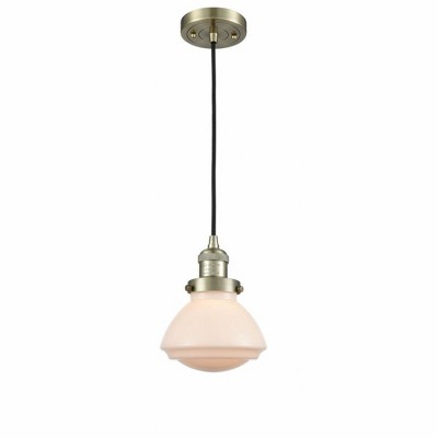 Olean - 1 Light Cord Hung Mini Pendant In Industrial Style-7.75 Inches Tall and 6.75 Inches Wide
