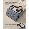 SONGMICS Storage Ottoman Bench Folding Storage Footrest 2 Extra Storage Boxes Hold up to 660 lb - 4 of 4
