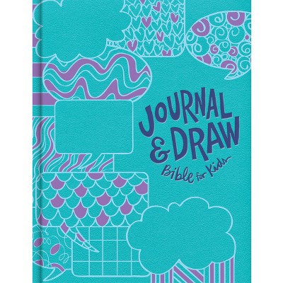 CSB Journal and Draw Bible for Kids, Teal Leathertouch Over Board - by  Csb Bibles by Holman (Leather Bound)