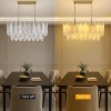 CityFurn Modern Rectangle  Alabaster Chandelier Kitchen Island Lights for Dining Room - 4 of 4