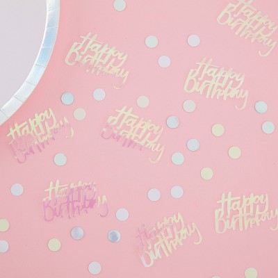 Happy Birthday Pastel Confetti Party Decorations