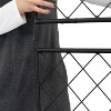 Sunnydaze 3-Section Wicker Planter Box with Trellis for Indoor or Outdoor Use - Black - 2 of 4