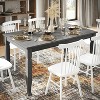 Merrick Lane Wooden Dining Table with Sculpted Legs - 4 of 4