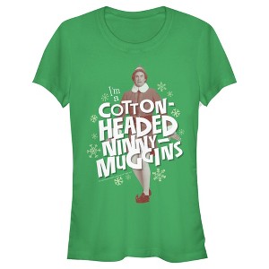 Juniors Womens Elf Cotton-Headed Ninny Muggins Buddy T-Shirt - 1 of 3