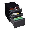 TopComfy Decorative Storage Cabinets 3 drawer mobile filing cabinet with lock office storage filing cabinet for Living Room, Black, 24.4"*20.8"*7.3" - 3 of 4