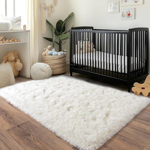 Soft Shag Area Rug 6x9 for Living Room or Bedroom, Fluffy Non-Slip Plush Carpet, Cozy Fuzzy Indoor Rug for Kids Room - 1 of 4
