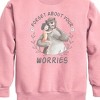 Boys' - Disney - Forget About Your Worries Baloo and Mowgli Graphic Long Sleeve Fleece Sweatshirt - 2 of 4