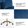 Nigel Modern Flannel Office Chair with Tilt and Adjustable Height Mecha|HULALA HOME - 4 of 4