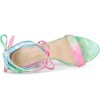 Allegra K Women's Tie Dye Lace Up Stiletto Heel Sandals - 4 of 4