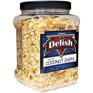 Toasted Sweetened Coconut Chips by It's Delish, 18 OZ | Jumbo Jar - 1 of 4