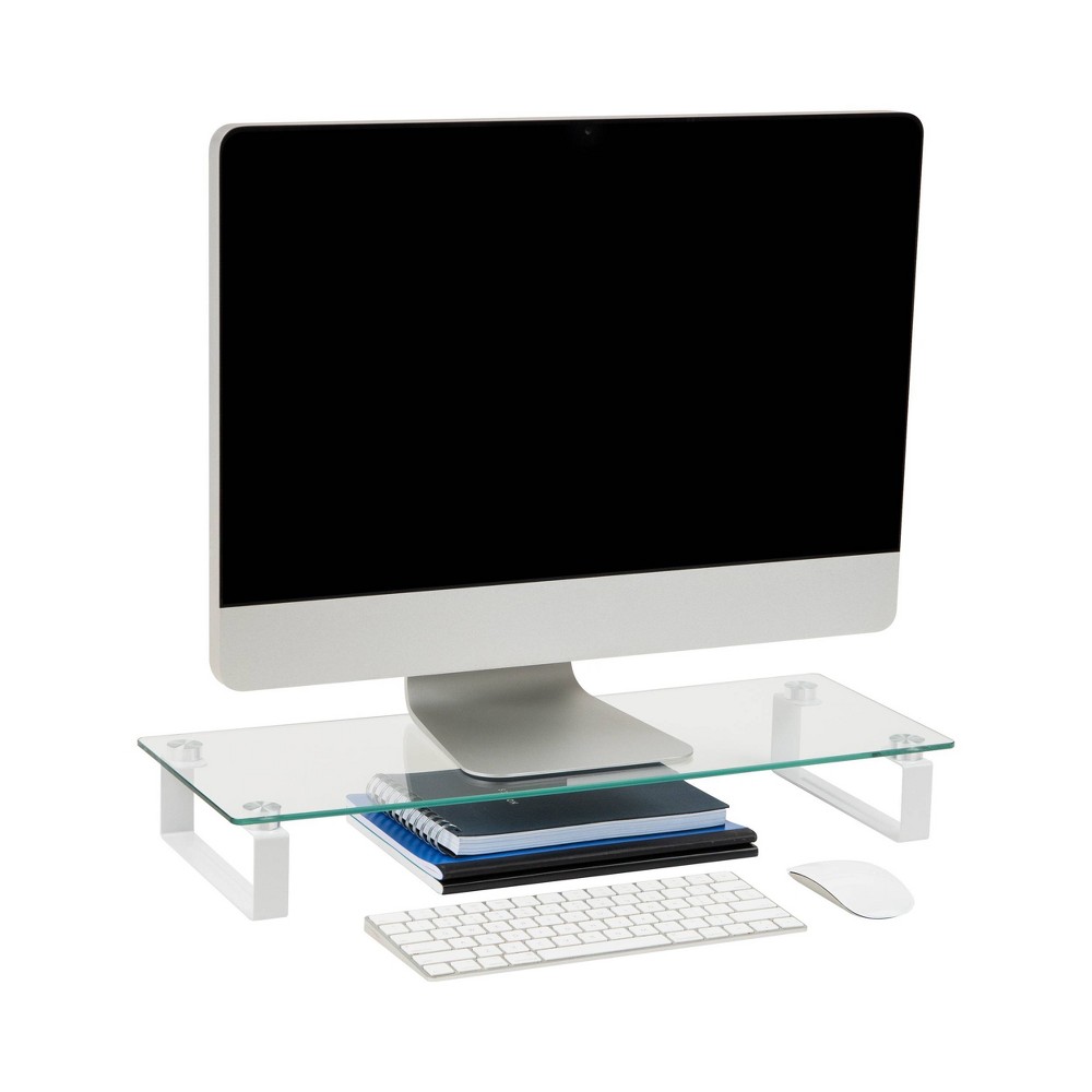 Photos - Accessory Mind Reader Monitor Stand Office Glass Clear